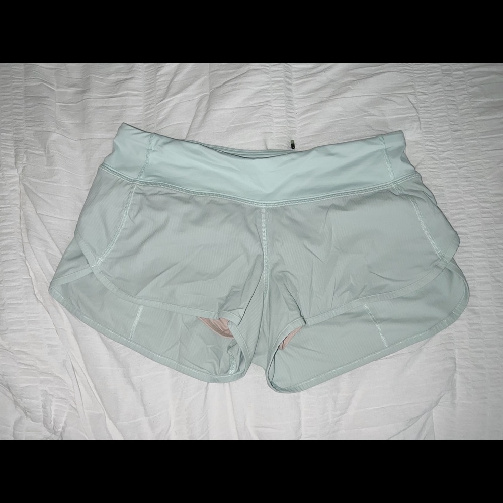 Mint Lululemon Speed Up Lined Shorts
